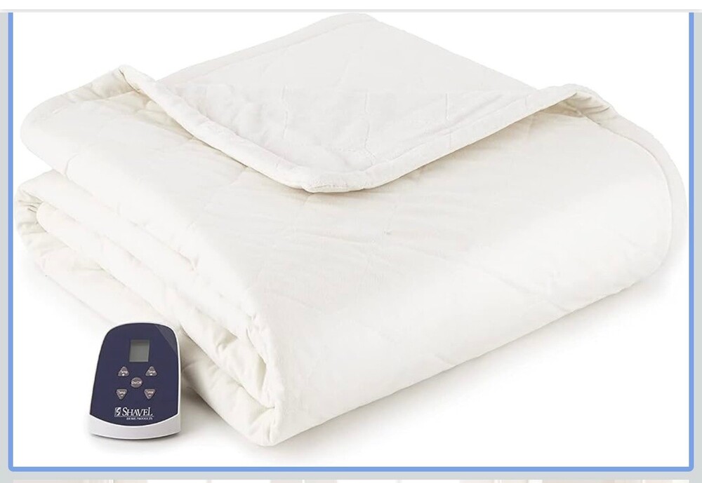 Shavel Electric Heated Blanket Beige with Controller